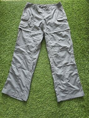 North Face Convertible Cargo Pants - Gray Women Sz 6 Outdoor Hiking